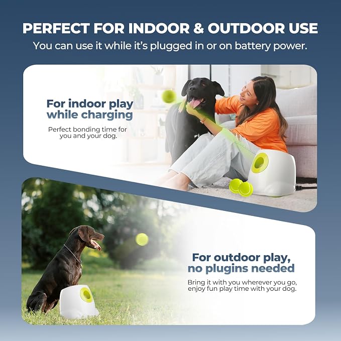 Smart Automatic Dog Ball Launcher – Interactive Fetch Toy