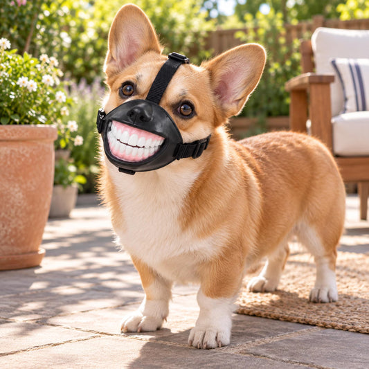 Funny Dog Smile Muzzle – Halloween Pet Costume & Photo Prop